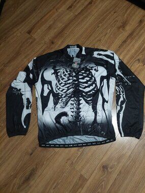 Weimostar Skeleton Cycling Jersey Full Zip Long Sleeve Size 3XL NEW with Tags